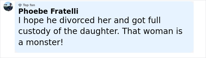 Comment expressing hope for a father to divorce and gain full custody after discovering wife secretly bullied their daughter. Comment expressing hope for a father to divorce and gain full custody after discovering wife secretly bullied their daughter.