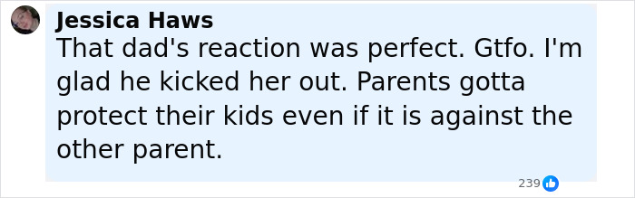 Comment by Jessica Haws expressing support for a dad’s devastated reaction to wife secretly bullying their daughter. Comment by Jessica Haws expressing support for a dad’s devastated reaction to wife secretly bullying their daughter.
