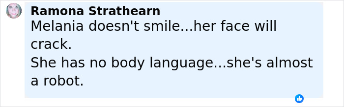 Comment about Melania Trump’s rigid body language during an awkward state visit moment with Kate Middleton. Comment about Melania Trump’s rigid body language during an awkward state visit moment with Kate Middleton.