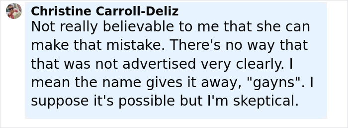 Screenshot of a social media comment discussing a woman accidentally signing up for a gay running club. Screenshot of a social media comment discussing a woman accidentally signing up for a gay running club.