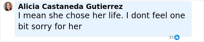 User comment by Alicia Castaneda Gutierrez expressing no sympathy for cheerleader after newborn was found stuffed in closet. User comment by Alicia Castaneda Gutierrez expressing no sympathy for cheerleader after newborn was found stuffed in closet.