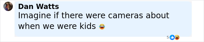 Comment by Dan Watts saying imagine if there were cameras about when we were kids with laughing emoji, related to viral outrage. Comment by Dan Watts saying imagine if there were cameras about when we were kids with laughing emoji, related to viral outrage.