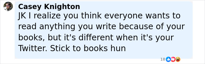 Screenshot of a social media post showing a user responding to J.K. Rowling about her controversial tweets involving Emma Watson. Screenshot of a social media post showing a user responding to J.K. Rowling about her controversial tweets involving Emma Watson.