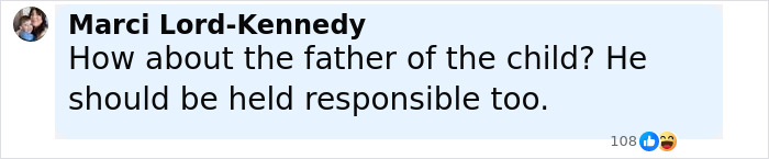 Comment by Marci Lord-Kennedy discussing the father’s responsibility in the case of newborn found stuffed in cheerleader's closet. Comment by Marci Lord-Kennedy discussing the father’s responsibility in the case of newborn found stuffed in cheerleader's closet.