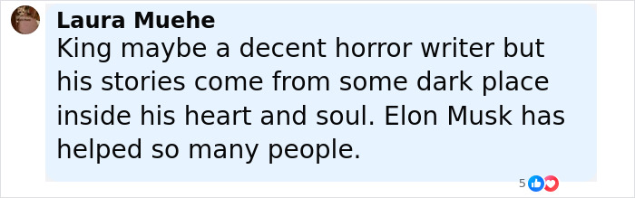 Elon Musk Has Strong One Word Response To Stephen King's False Allegation Against Charlie Kirk After His Passing Elon Musk Has Strong One Word Response To Stephen King's False Allegation Against Charlie Kirk After His Passing