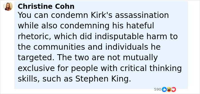 Elon Musk Has Strong One Word Response To Stephen King's False Allegation Against Charlie Kirk After His Passing Elon Musk Has Strong One Word Response To Stephen King's False Allegation Against Charlie Kirk After His Passing