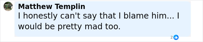 Comment by Matthew Templin expressing understanding for cop opening fire on teens after porta-potty prank in self-defense debate. Comment by Matthew Templin expressing understanding for cop opening fire on teens after porta-potty prank in self-defense debate.