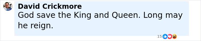 Comment from David Crickmore expressing support for King Charles amid news of his 'incurable' cancer update. Comment from David Crickmore expressing support for King Charles amid news of his 'incurable' cancer update.