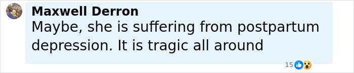 Comment by Maxwell Derron discussing postpartum depression and expressing sympathy for a cheerleader arrested after hiding newborn's body in closet. Comment by Maxwell Derron discussing postpartum depression and expressing sympathy for a cheerleader arrested after hiding newborn's body in closet.