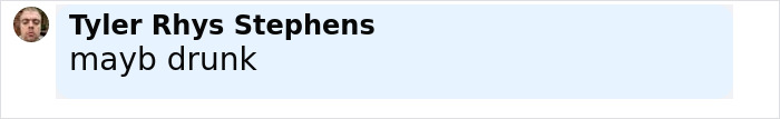 Text message from Tyler Rhys Stephens reading mayb drunk, related to passengers eating and flushing passports causing mayhem during flight. Text message from Tyler Rhys Stephens reading mayb drunk, related to passengers eating and flushing passports causing mayhem during flight.