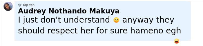 Comment from Audrey Nothando Makuya expressing confusion and urging respect regarding conjoined twin and husband intimacy questions. Comment from Audrey Nothando Makuya expressing confusion and urging respect regarding conjoined twin and husband intimacy questions.