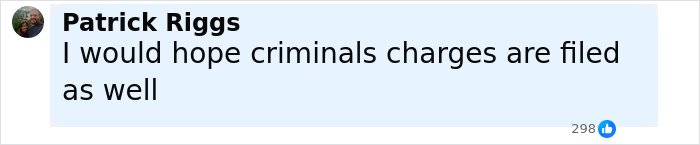Comment by Patrick Riggs expressing hope that criminal charges are filed in school football player injury case Comment by Patrick Riggs expressing hope that criminal charges are filed in school football player injury case