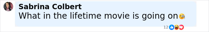 Comment bubble showing a text message about a lifetime movie with emojis reacting in a social media style. Comment bubble showing a text message about a lifetime movie with emojis reacting in a social media style.