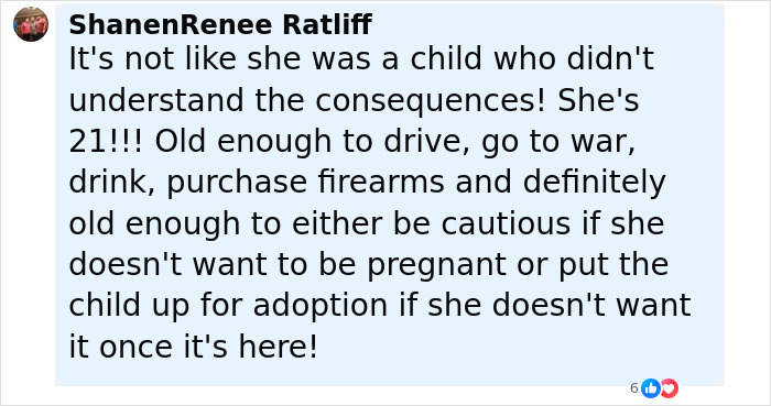 Comment expressing frustration about a cheerleader arrested for hiding her newborn's body in a closet in a trash bag. Comment expressing frustration about a cheerleader arrested for hiding her newborn's body in a closet in a trash bag.