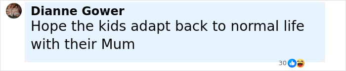 Comment from Dianne Gower expressing hope the kids who vanished into wilderness adapt back to normal life with their mom. Comment from Dianne Gower expressing hope the kids who vanished into wilderness adapt back to normal life with their mom.