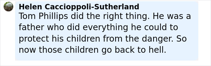 Comment by Helen Caccioppoli-Sutherland about a father protecting his children and their tragic fate after wilderness disappearance. Comment by Helen Caccioppoli-Sutherland about a father protecting his children and their tragic fate after wilderness disappearance.