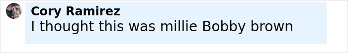 Text message conversation with Cory Ramirez saying I thought this was millie Bobby brown sparking plastic surgery rumors. Text message conversation with Cory Ramirez saying I thought this was millie Bobby brown sparking plastic surgery rumors.