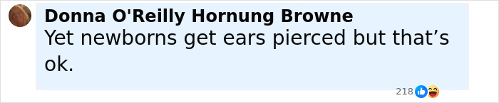 Screenshot of a social media comment debating North West, 12, getting a dermal piercing on her middle finger. Screenshot of a social media comment debating North West, 12, getting a dermal piercing on her middle finger.
