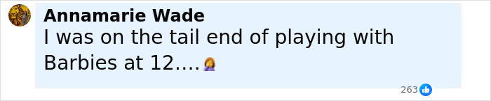 Comment about playing with Barbies at 12, relating to Kim Kardashian North West dermal piercing controversy. Comment about playing with Barbies at 12, relating to Kim Kardashian North West dermal piercing controversy.