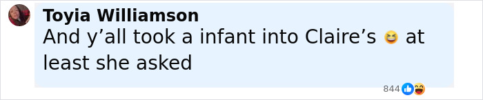 Screenshot of a social media comment by Toyia Williamson reacting to a controversy involving North West’s dermal piercing. Screenshot of a social media comment by Toyia Williamson reacting to a controversy involving North West’s dermal piercing.