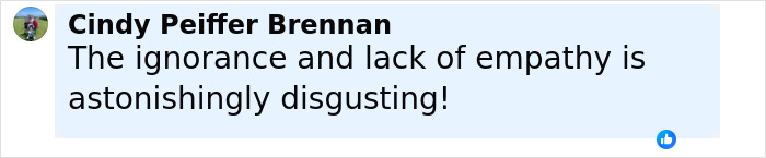 Comment by Cindy Peiffer Brennan expressing outrage over ignorance and lack of empathy related to Erika Kirk's gesture during husband's funeral. Comment by Cindy Peiffer Brennan expressing outrage over ignorance and lack of empathy related to Erika Kirk's gesture during husband's funeral.