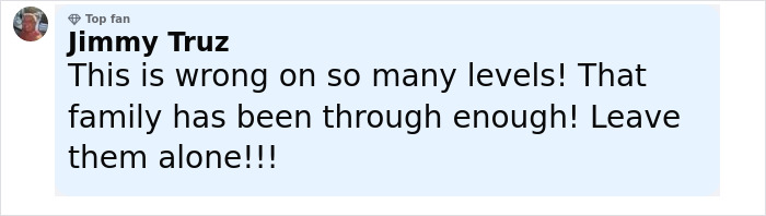 Comment by Jimmy Truz expressing frustration about the lawsuit affecting Lisa Marie Presley’s family and final moments. Comment by Jimmy Truz expressing frustration about the lawsuit affecting Lisa Marie Presley’s family and final moments.