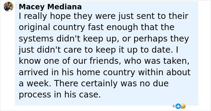 Comment from Macey Medina expressing concern over detainees missing from ICE records after transfer to Alligator Alcatraz facility. Comment from Macey Medina expressing concern over detainees missing from ICE records after transfer to Alligator Alcatraz facility.