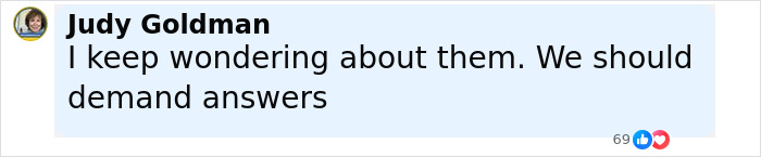 Comment by Judy Goldman expressing concern and calling for answers about detainees missing from ICE records. Comment by Judy Goldman expressing concern and calling for answers about detainees missing from ICE records.