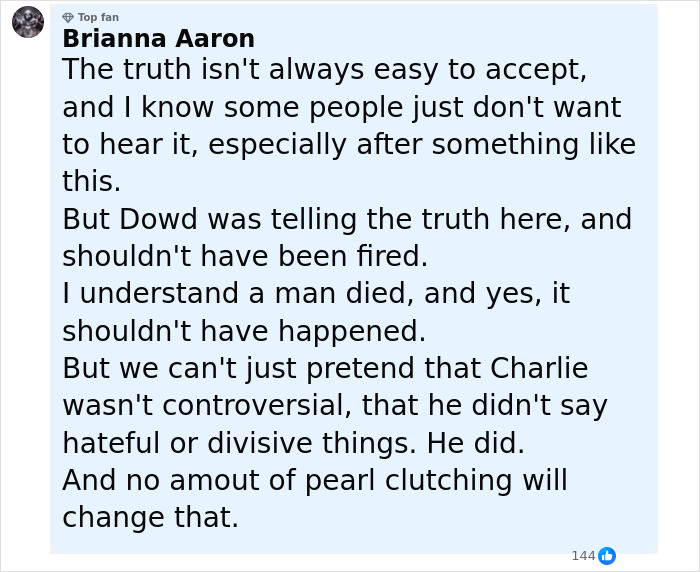 Commentator Brianna Aaron defends Dowd after unacceptable Charlie Kirk remarks and firing following Utah tragedy. Commentator Brianna Aaron defends Dowd after unacceptable Charlie Kirk remarks and firing following Utah tragedy.