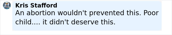 User Kris Stafford comments on a tragic case involving a cheerleader allegedly hiding a newborn’s body. User Kris Stafford comments on a tragic case involving a cheerleader allegedly hiding a newborn’s body.