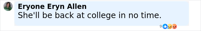 Alt text: Social media comment reacting to cheerleader arrested allegedly hiding newborn's body in her closet with mixed emotions. Alt text: Social media comment reacting to cheerleader arrested allegedly hiding newborn's body in her closet with mixed emotions.