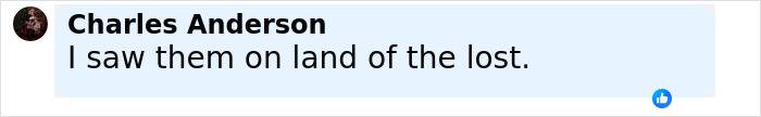 Text comment by Charles Anderson saying I saw them on land of the lost, related to Petralona Man skull mystery. Text comment by Charles Anderson saying I saw them on land of the lost, related to Petralona Man skull mystery.