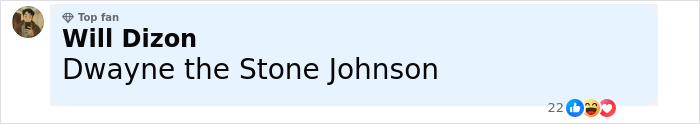 Comment from a top fan named Will Dizon defending Dwayne Johnson's appearance amid health concerns about his new slim look. Comment from a top fan named Will Dizon defending Dwayne Johnson's appearance amid health concerns about his new slim look.