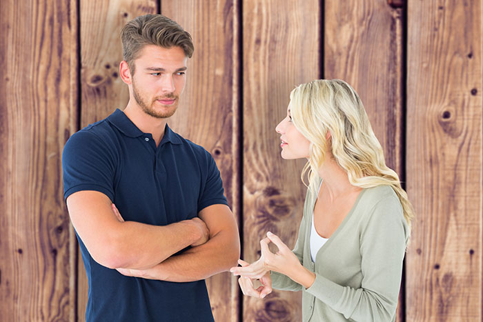 A man and woman in serious conversation, illustrating themes of poly relationships and open marriage regrets. A man and woman in serious conversation, illustrating themes of poly relationships and open marriage regrets.