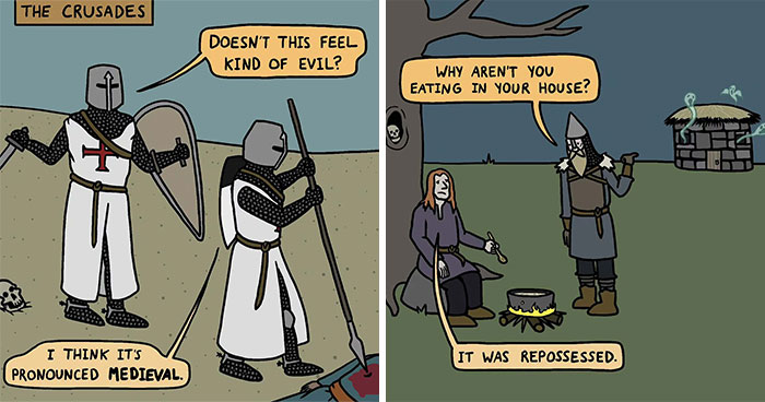 This Artist Loves Dad Jokes And Norse Myths, So They Created 34 Pun-Filled Comics (New Pics)