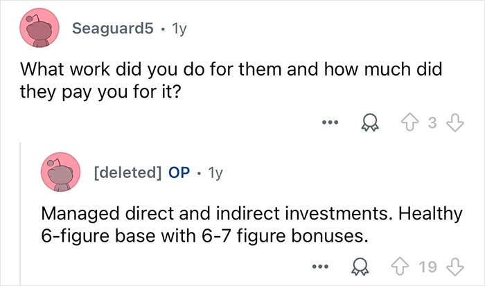 Reddit user answers questions about working with billionaire families, discussing investments and compensation.