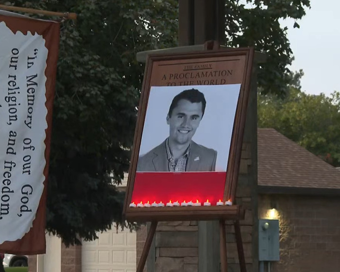 Memorial setup featuring a photo of Charlie Kirk with candles, reflecting South Park viewers' reaction to the eerie episode. Memorial setup featuring a photo of Charlie Kirk with candles, reflecting South Park viewers' reaction to the eerie episode.