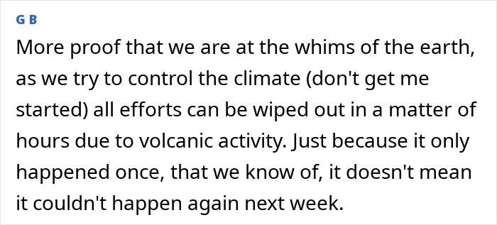 Text excerpt discussing the 1831 mystery related to volcanic activity affecting the climate and the sun turning blue. Text excerpt discussing the 1831 mystery related to volcanic activity affecting the climate and the sun turning blue.