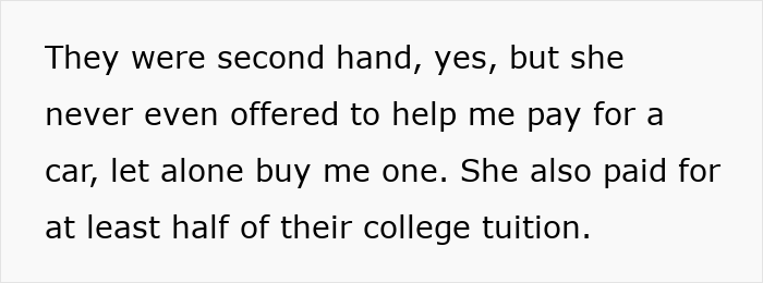 Alt text: A text excerpt highlighting siblings refusing support and challenges in taking care of their mother’s financial needs. Alt text: A text excerpt highlighting siblings refusing support and challenges in taking care of their mother’s financial needs.