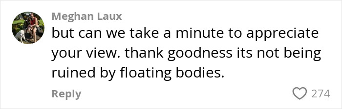 Comment by Meghan Laux appreciating the clear view in a discussion about RaptureTok viral prediction disappointment. Comment by Meghan Laux appreciating the clear view in a discussion about RaptureTok viral prediction disappointment.