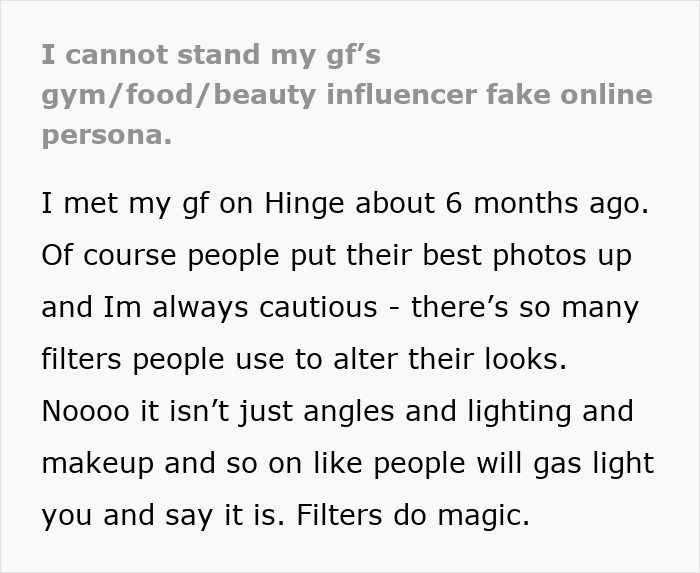 Alt text: Man frustrated about his girlfriend’s gym influencer fake online persona and dishonesty affecting their relationship. Alt text: Man frustrated about his girlfriend’s gym influencer fake online persona and dishonesty affecting their relationship.