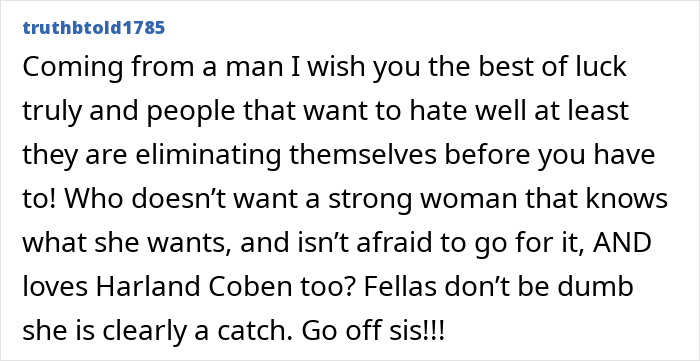 Comment praising a strong woman who launched a billboard campaign to find love, encouraging others to support her. Comment praising a strong woman who launched a billboard campaign to find love, encouraging others to support her.