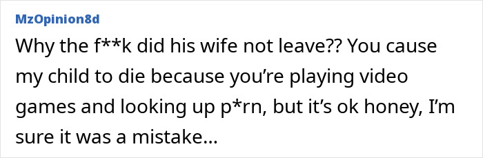 Text post criticizing a father for watching adult videos while his 2-year-old daughter passed away in a hot car. Text post criticizing a father for watching adult videos while his 2-year-old daughter passed away in a hot car.