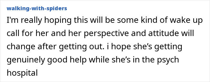 Screenshot of a social media comment hoping the plus-size activist gets help while lying low after legal issues. Screenshot of a social media comment hoping the plus-size activist gets help while lying low after legal issues.