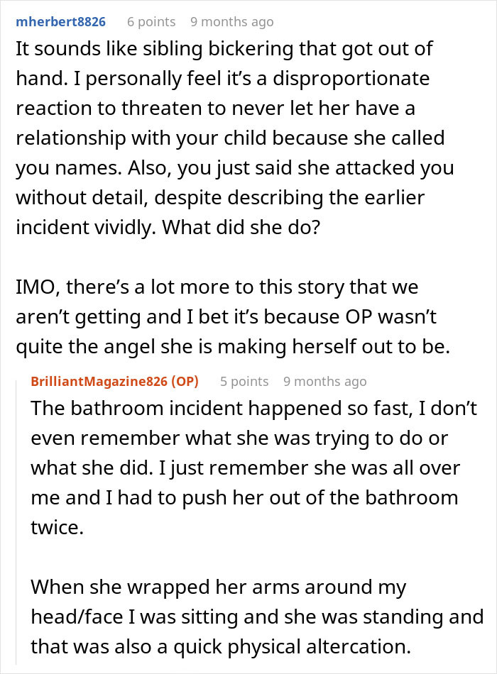 Online comments discussing a pregnant woman going no-contact with her sister after a Thanksgiving family conflict. Online comments discussing a pregnant woman going no-contact with her sister after a Thanksgiving family conflict.