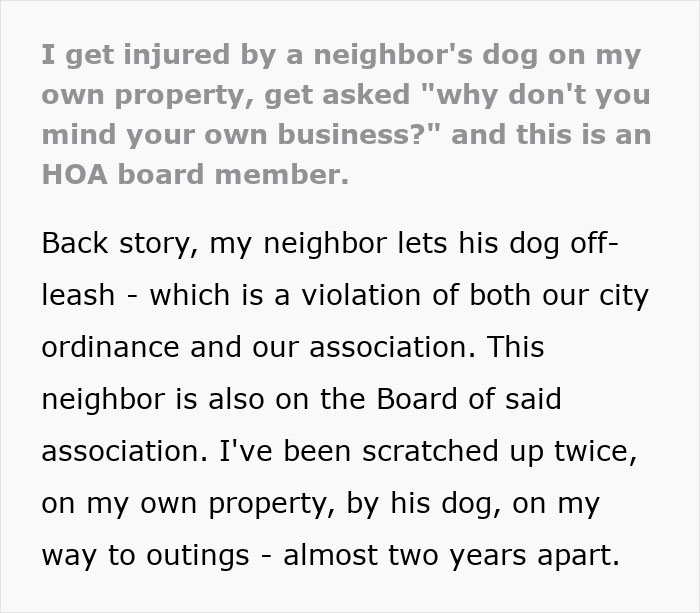 &ldquo;I Can&rsquo;t Enjoy My Own Property&rdquo;: Person Feels Threatened By Neighbor&rsquo;s Dog, He Doesn&rsquo;t Care