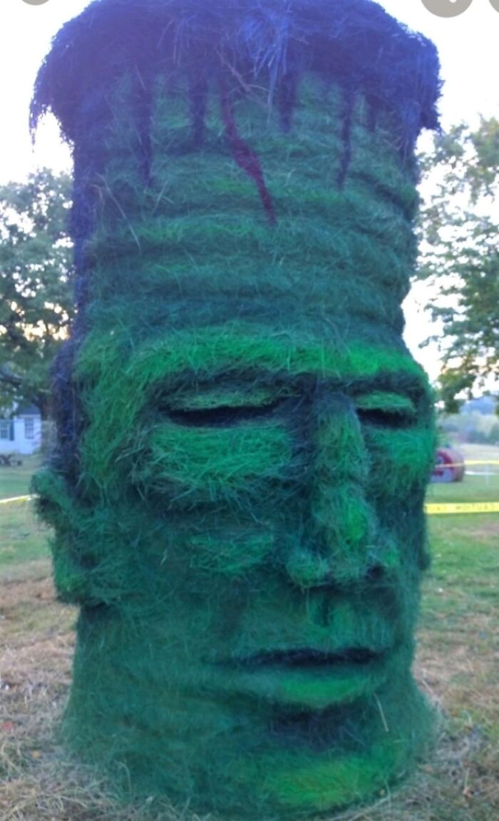 Here's My Evolution Of Frankenstein's Hay Bale Monster For 8 Years Straight Here's My Evolution Of Frankenstein's Hay Bale Monster For 8 Years Straight