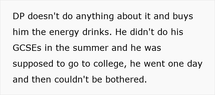 Text excerpt describing family relationship challenges in Annexe-Son-House, highlighting lack of support and missed education opportunities.
