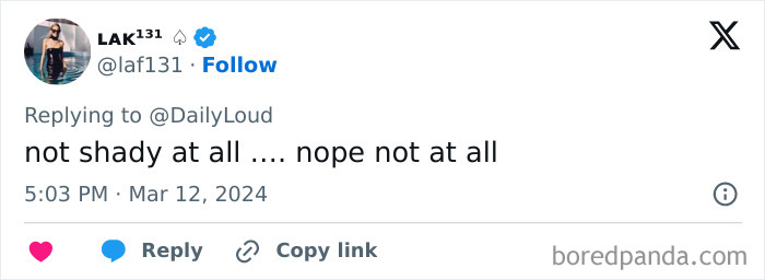 Screenshot of a social media reply with the text not shady at all, related to family rushes out of rental house. Screenshot of a social media reply with the text not shady at all, related to family rushes out of rental house.