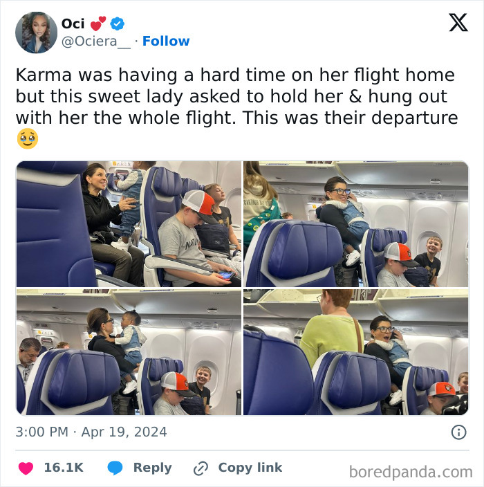 Strangers showing kindness on a flight, restoring faith in humanity with caring moments and heartfelt connections.